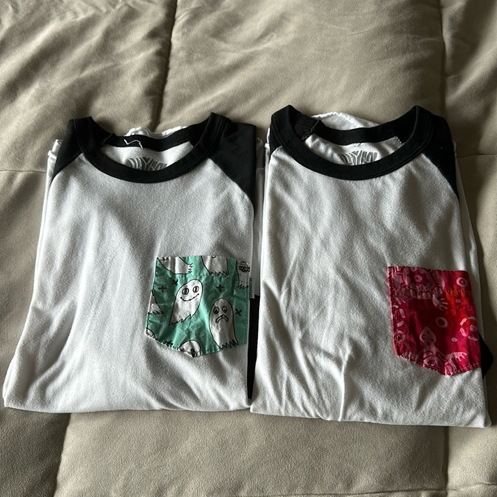 ✨2 Pack Bundle | Serengetee Pocket Tee Baseball Half Sleeve | Mens Small